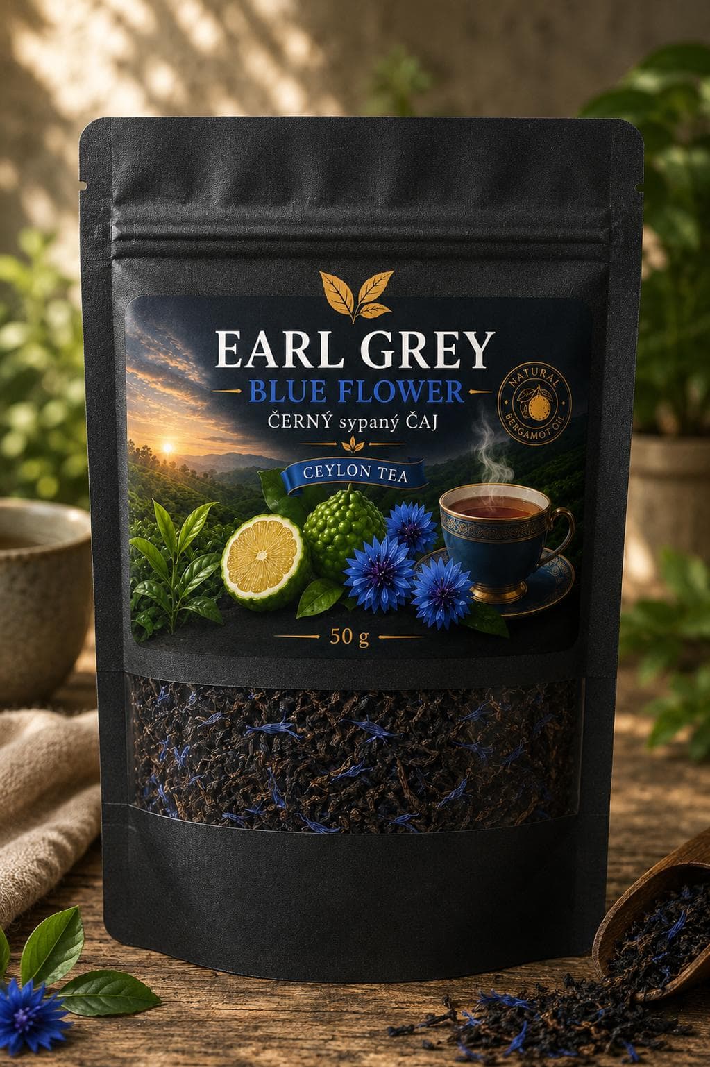 Earl Grey Blue Flower